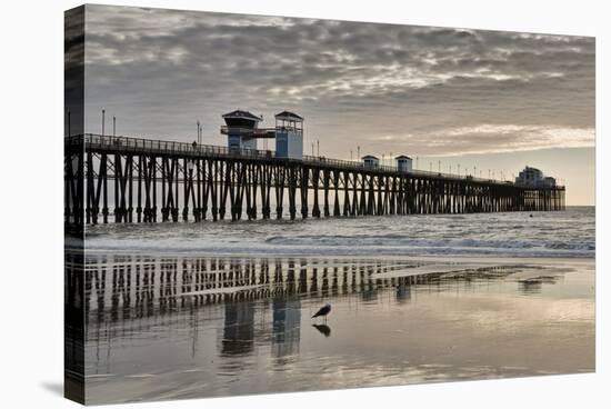 Pier Sunset 2-Lee Peterson-Stretched Canvas