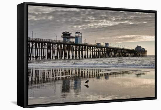 Pier Sunset 2-Lee Peterson-Framed Stretched Canvas