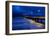 Pier Timmendorfer Strand, Dusk, Fog-Thomas Ebelt-Framed Photographic Print