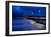 Pier Timmendorfer Strand, Dusk, Fog-Thomas Ebelt-Framed Photographic Print