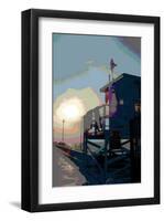 Pier, Venice Beach, California-Steve Ash-Framed Giclee Print