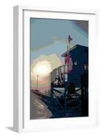 Pier, Venice Beach, California-Steve Ash-Framed Giclee Print