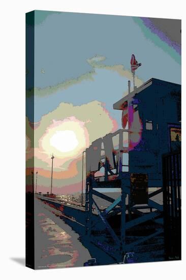 Pier, Venice Beach, California-Steve Ash-Stretched Canvas
