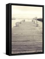 Pier View I-Jairo Rodriguez-Framed Stretched Canvas