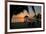 Pier with Palapa on Caribbean Sea at Sunrise, Maya Beach, Stann Creek District, Belize-null-Framed Photographic Print