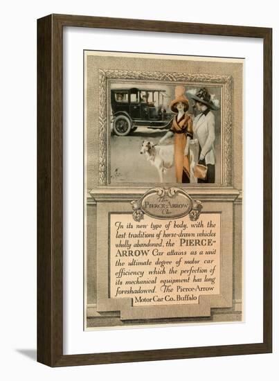 Pierce-Arrow and Borzoi-null-Framed Art Print