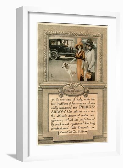 Pierce-Arrow and Borzoi-null-Framed Art Print