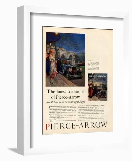 Pierce-Arrow, Magazine Advertisement, USA, 1920-null-Framed Giclee Print