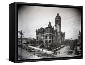 Pierce County Courthouse, Tacoma (1907)-Ashael Curtis-Framed Stretched Canvas