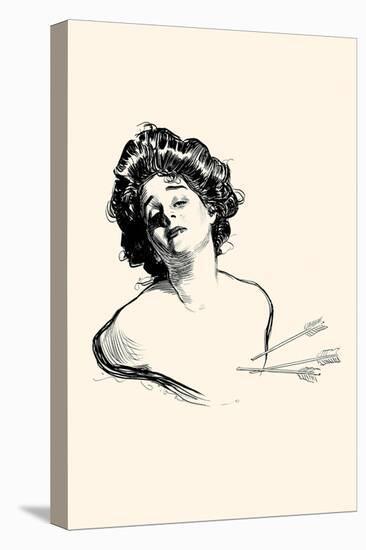 Pierced In the Heart-Charles Dana Gibson-Stretched Canvas