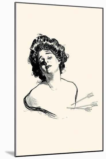 Pierced In the Heart-Charles Dana Gibson-Mounted Art Print