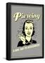 Piercing A Girl Has To Accessorize Funny Retro Poster-null-Framed Poster