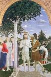 Detail from the Legend of the True Cross Showing Queen of Sheba in Adoration of Tree of Cross-Piero della Francesca-Giclee Print
