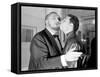 Pierre and Claude Brasseur Kissing-Marcel Begoin-Framed Stretched Canvas