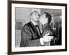 Pierre and Claude Brasseur Kissing-Marcel Begoin-Framed Photographic Print