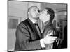 Pierre and Claude Brasseur Kissing-Marcel Begoin-Mounted Photographic Print