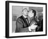 Pierre and Claude Brasseur Kissing-Marcel Begoin-Framed Premium Photographic Print