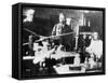 Pierre and Marie Curie, French Scientists, at Work in the Laboratory-null-Framed Stretched Canvas