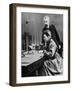 Pierre and Marie Curie in their Laboratory, 1898-null-Framed Giclee Print