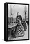 Pierre and Marie Curie in Their Laboratory, circa 1903-null-Framed Stretched Canvas