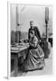 Pierre and Marie Curie in Their Laboratory, circa 1903-null-Framed Giclee Print