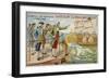 Pierre Andre De Suffren, Victor over the British Fleet Off India, 1782-null-Framed Giclee Print