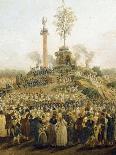 Spectacle forain dans un carrefour imaginaire de Paris-Pierre-Antoine Demachy-Giclee Print