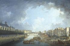 Vue du quai de Gesvres au moment de la démolition des maisons du Pont au Change. 1788-Pierre-Antoine Demachy-Giclee Print