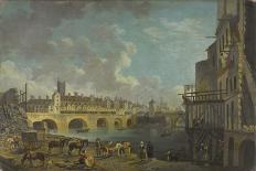 Vue du quai de Gesvres au moment de la démolition des maisons du Pont au Change. 1788-Pierre-Antoine Demachy-Giclee Print