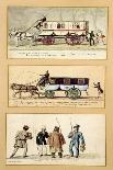 A Dame Blanche Carriage, an Omnibus and Drivers, 1815-30 (Gouache on Paper)-Pierre Antoine Lesueur-Stretched Canvas