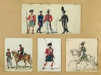 The Uniforms of Scottish Soldiers and Prussian, English, Hanoverian and Russian Officers in 1814-Pierre Antoine Lesueur-Giclee Print