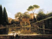 View of the Gardens of Villa D'Este in Tivoli, 1811-Pierre Athanase Chauvin-Framed Giclee Print