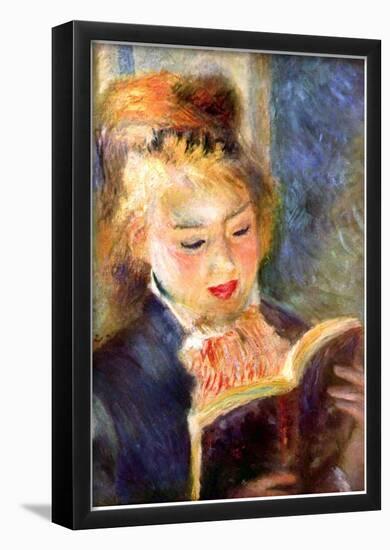 Pierre Auguste Renoir A Reading Girl 2 Art Print Poster-null-Framed Poster