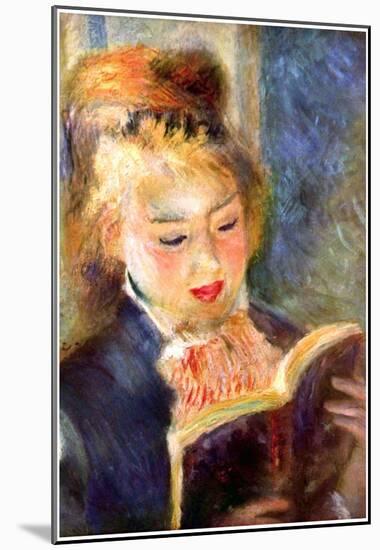 Pierre Auguste Renoir A Reading Girl 2 Art Print Poster-null-Mounted Poster