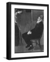 Pierre Auguste Renoir and Mademoiselle Beaudot, 1911-Maurice Denis-Framed Giclee Print
