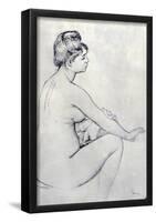 Pierre Auguste Renoir Bather Art Print Poster-null-Framed Poster