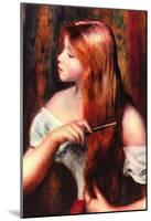 Pierre Auguste Renoir Combing Girl Art Print Poster-null-Mounted Poster