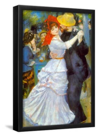 Wall Art Print Dance in Bougival (Detail) on White Frame by Pierre-Auguste Renoir, 17 x 23