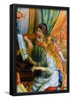 Pierre Auguste Renoir Girls at the Piano Art Print Poster-null-Framed Poster