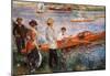 Pierre-Auguste Renoir Oarsmen at Chatou 1879 Art Print Poster-null-Mounted Poster