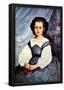 Pierre Auguste Renoir Portrait of Mademoiselle Romaine Lancaux Art Print Poster-null-Framed Poster