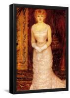 Pierre Auguste Renoir Portrait of the Actress Jeanne Samary Art Print Poster-null-Framed Poster