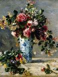 Roses and Jasmine in a Delft Vase, 1880-1881-Pierre-Auguste Renoir-Giclee Print