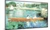 Pierre Auguste Renoir Seine At Asnieres Boat Lake Art Print Poster-null-Mounted Poster