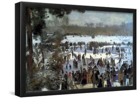 Pierre Auguste Renoir Skating Runners in the Bois de Bologne Art Print Poster-null-Framed Poster