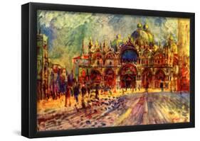 Pierre-Auguste Renoir (St. Mark's Square in Venice) Art Poster Print-null-Framed Poster