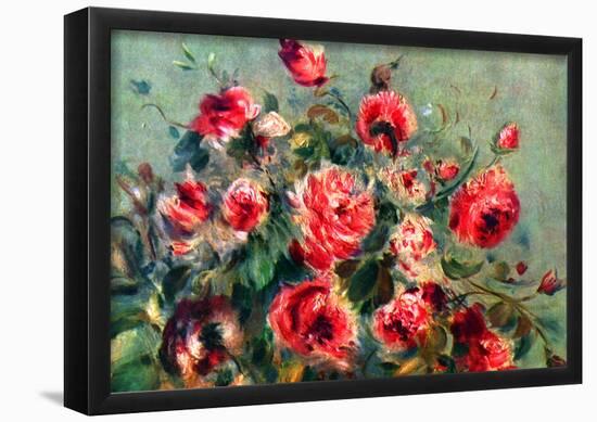 Pierre Auguste Renoir Still Life Roses of Vargemont Art Print Poster-null-Framed Poster
