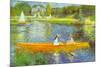 Pierre Auguste Renoir The Seine-Pierre-Auguste Renoir-Mounted Art Print