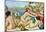 Pierre Auguste Renoir Three Bathing Girls with Crab Art Print Poster-null-Mounted Poster