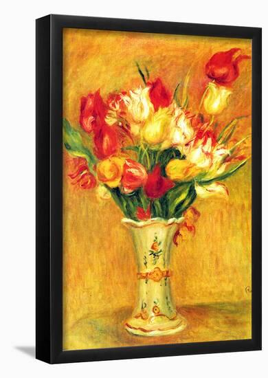 Pierre Auguste Renoir Tulips in a Vase Art Print Poster-null-Framed Poster